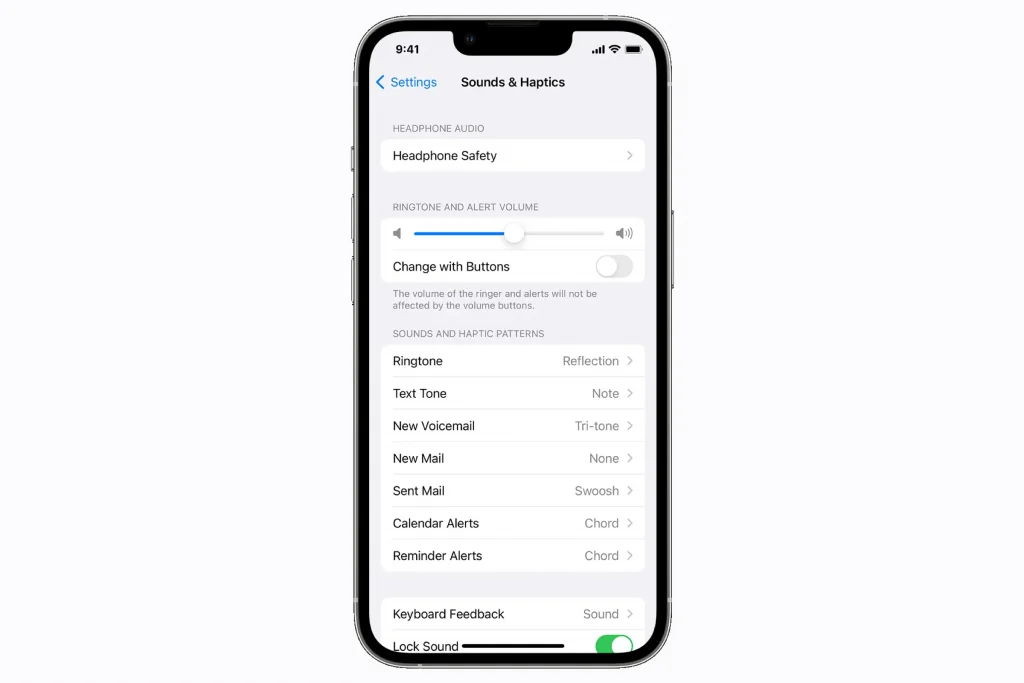 تنظیمات ویبره آیفون