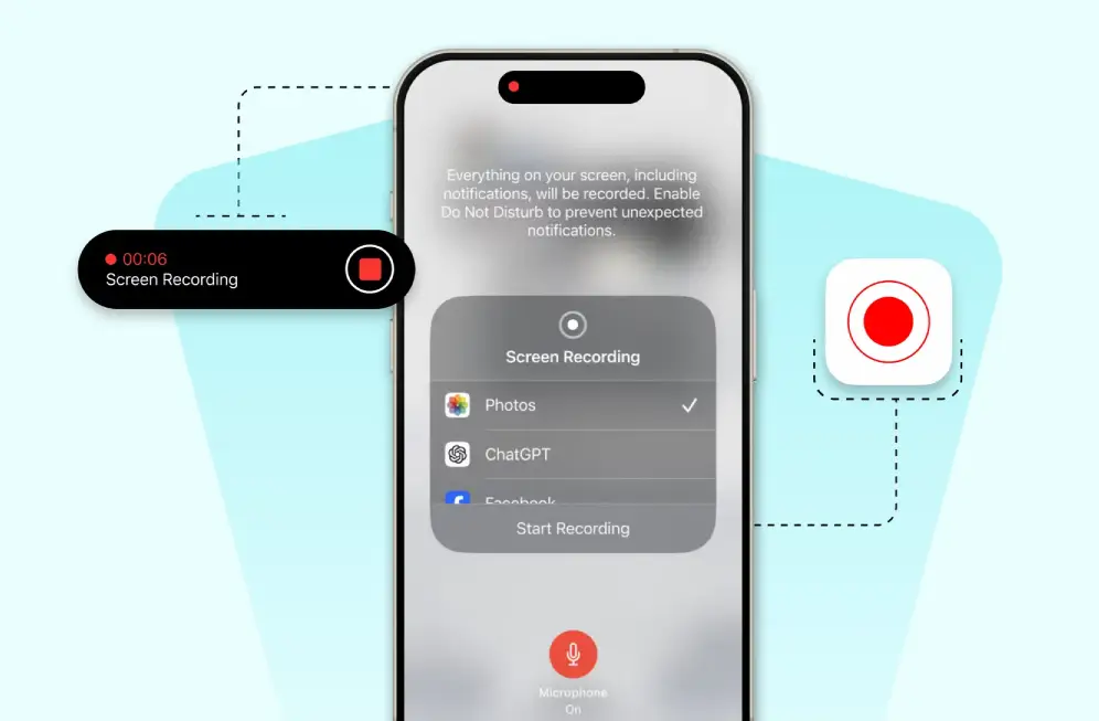 نحوه فیلم گرفتن از صفحه آیفون با صدا