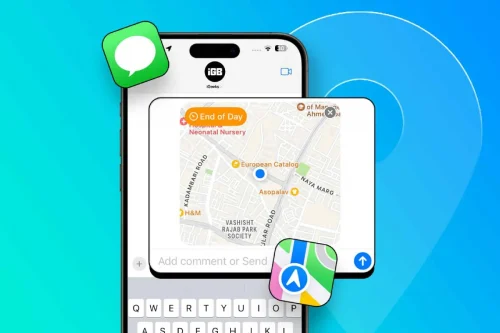 نحوه ارسال لوکیشن در آی مسیج آیفون