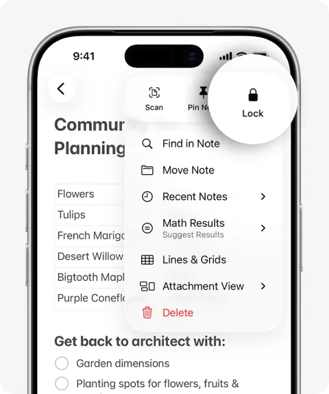 نحوه قفل کردن یادداشتها در اپلیکیشن نوت آیفون