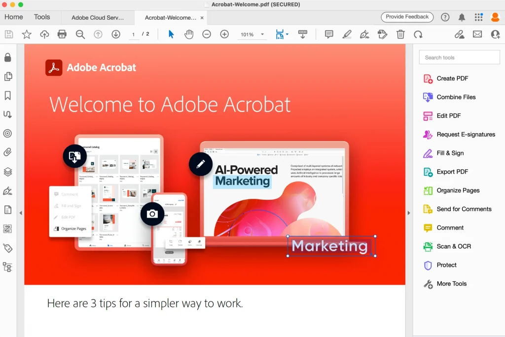 دانلود برنامه Adobe Acrobat برای آیفون