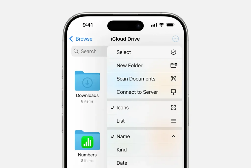 باز کردن فایل زیپ با برنامه Files آیفون