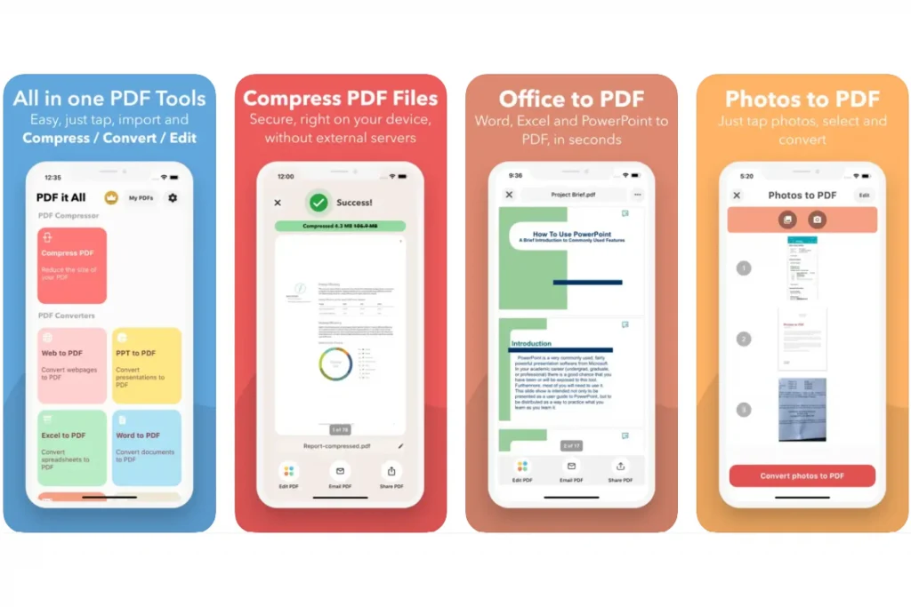 دانلود برنامه PDF it All Document Converter برای آیفون
