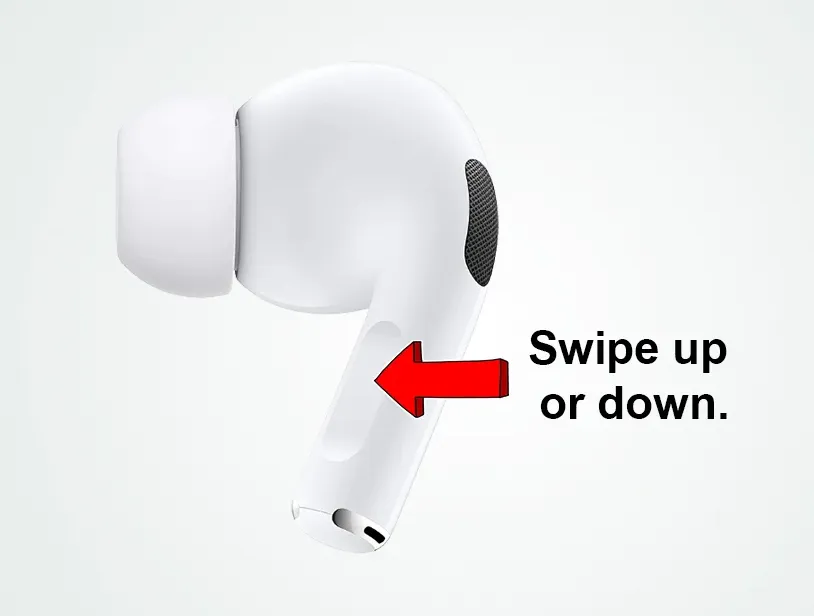 آموزش کم و زیاد کردن صدا با ایرپاد پرو