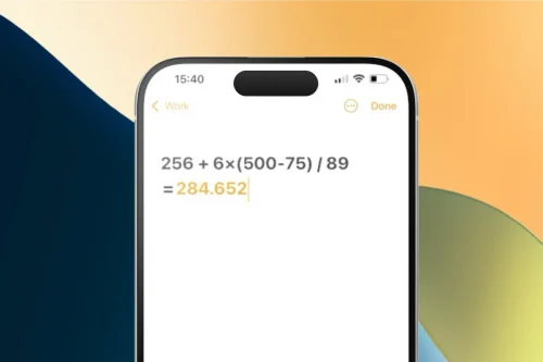 حل معادلات ریاضی با آیفون