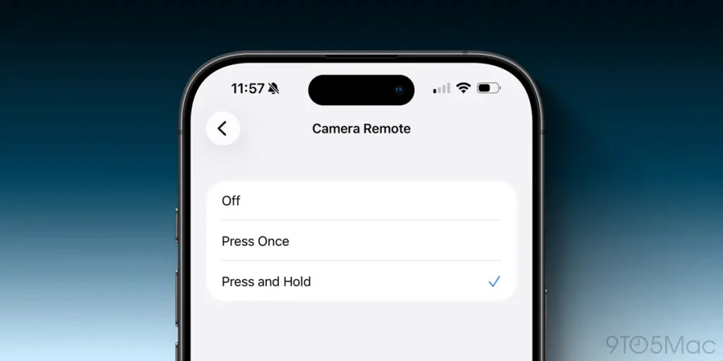 قابلیت کنترل دوربین با ایرپادز (Camera Remote) در iOS 26