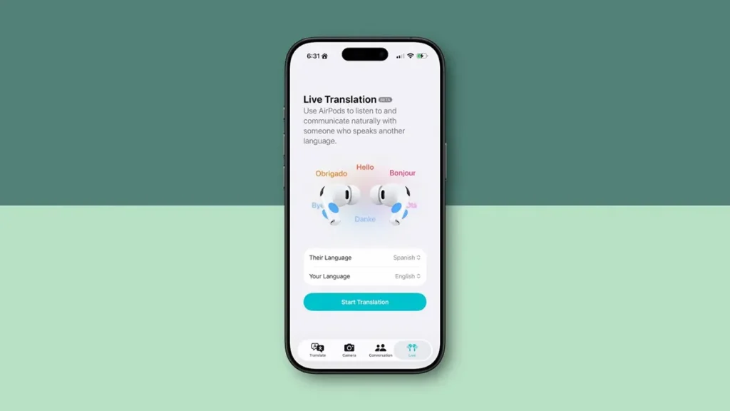 قابلیت ترجمه زنده (Live Translation) در iOS 26