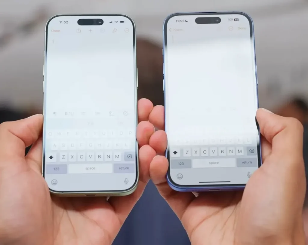 مقایسه آیفون ایر و آیفون 17 از نظر نمایشگر