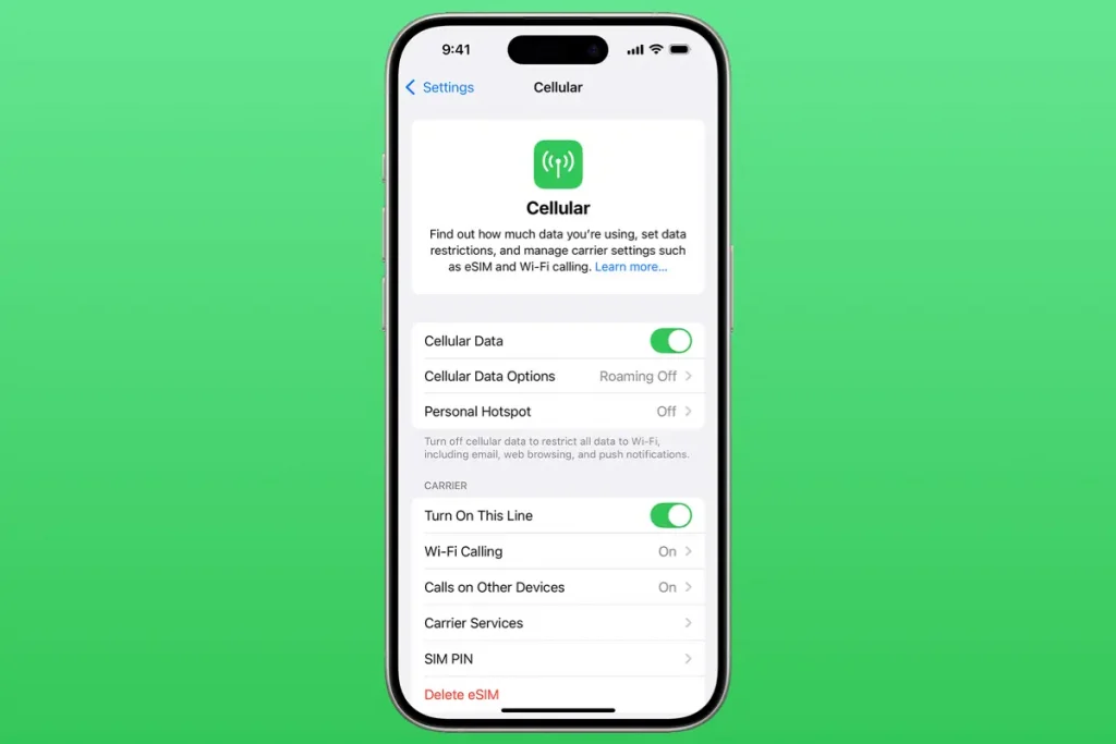 فعال و غیرفعال کردن اینترنت همراه (Cellular Data)