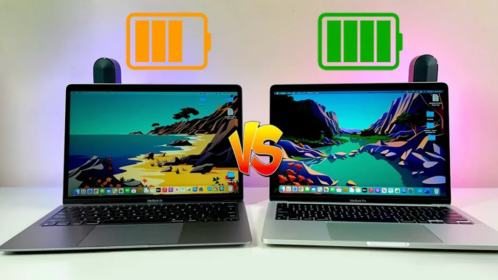 مقایسه مستقیم باتری مک بوک ایر و مک بوک پرو