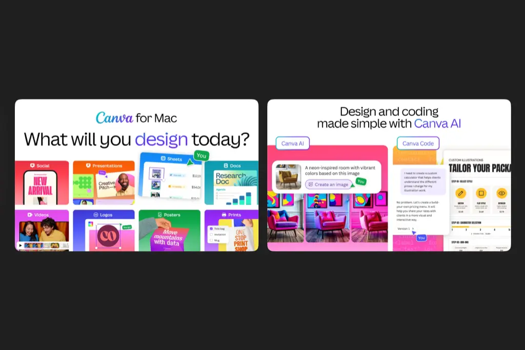 برنامه Canva AI برای آیفون