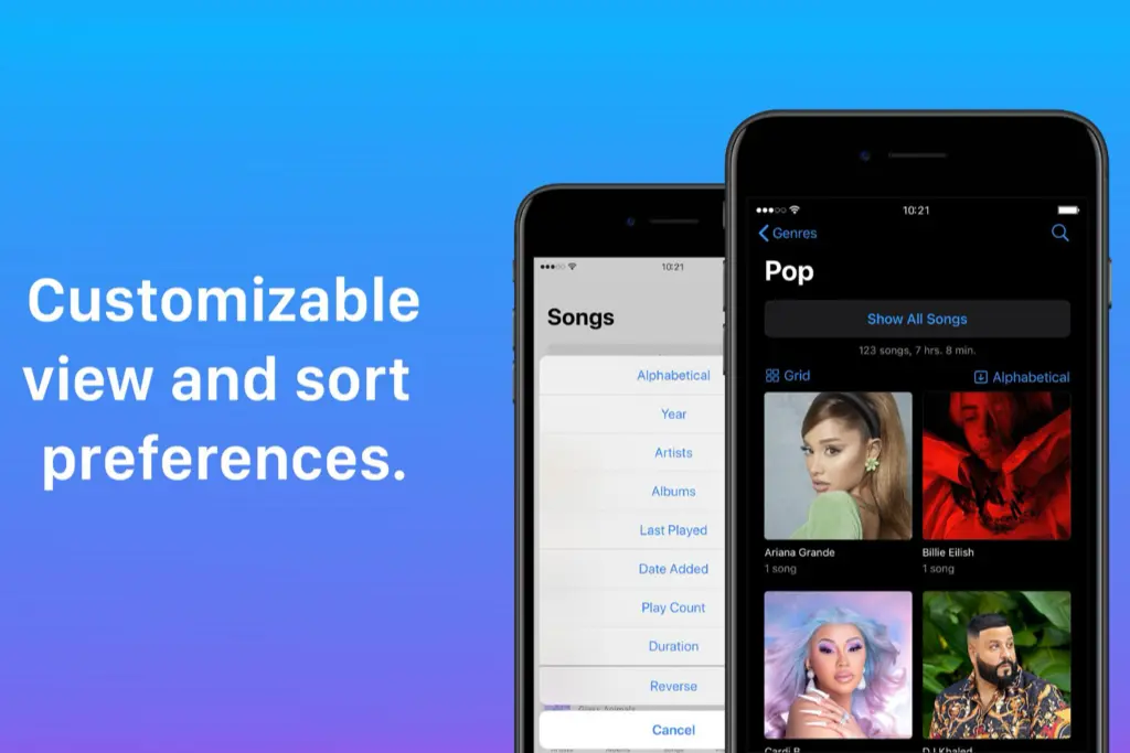 برنامه Cesium Music Player برای آیفون